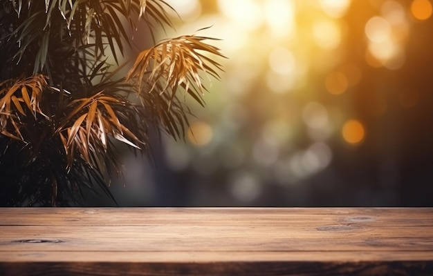 Fondo de madera con algunas plantas