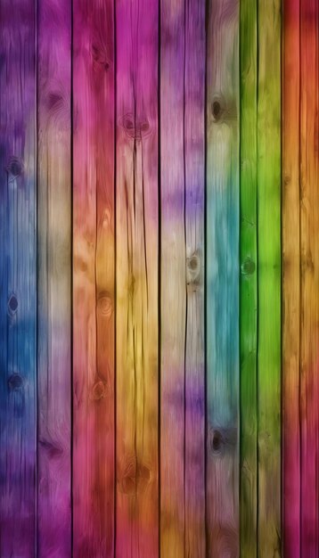 Foto fondo de madera de arco iris