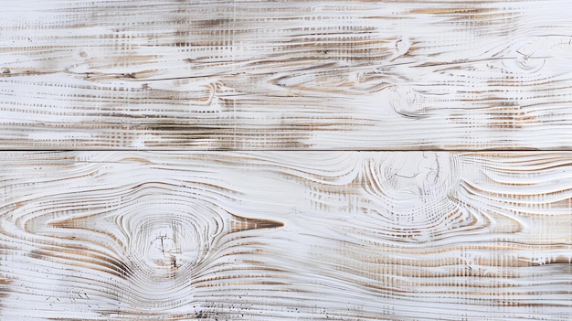 Foto fondo de madera encalado con nudos y grano de madera la textura de la madera es claramente visible a través de la pintura blanca que le da un aspecto rústico