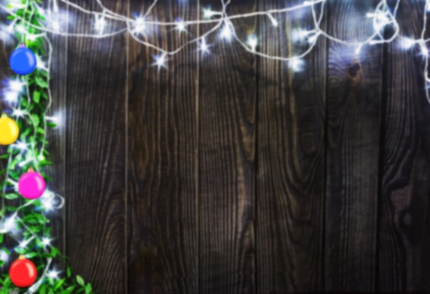 Fondo de madera con luces