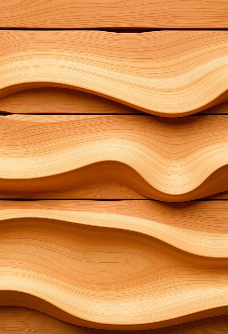 Fondo de madera con ondas abstractas
