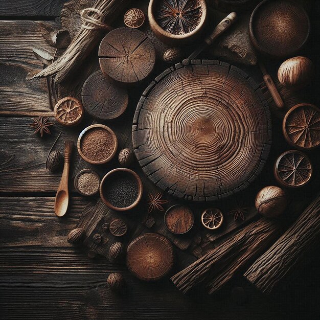 Fondo de madera oscura con textura y grano naturales