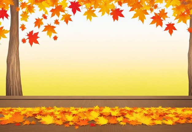 Fondo de madera de otoño realista vector libre