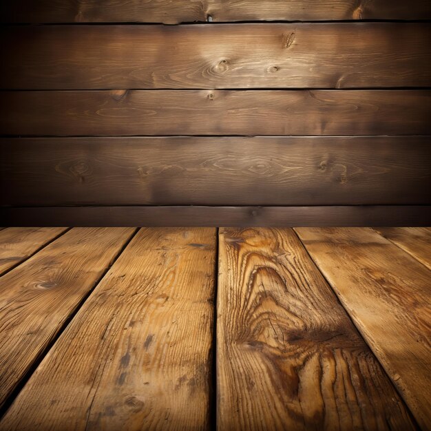 Foto fondo de madera rústico con una mesa de madera