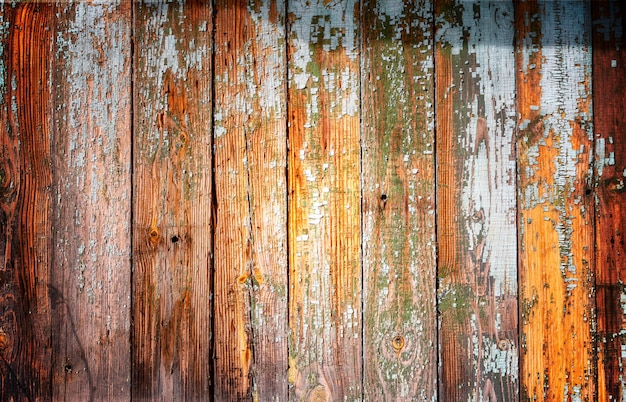 Fondo de madera de viejas tablas grises con tono naranja