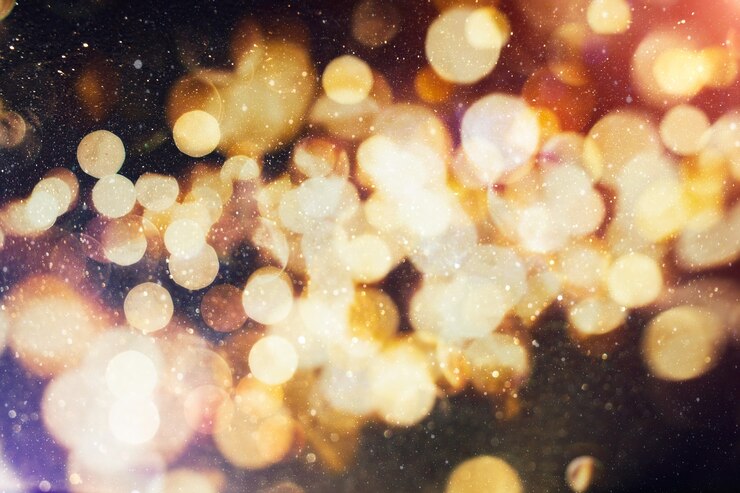 Foto fondo mágico con color fondo festivo con bokeh natural y luces doradas brillantes. fondo mágico de la vendimia