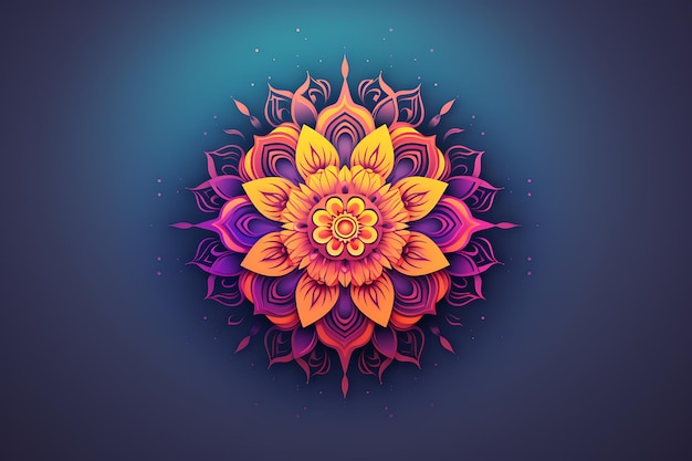 Fondo de mandala con colores de gradiente