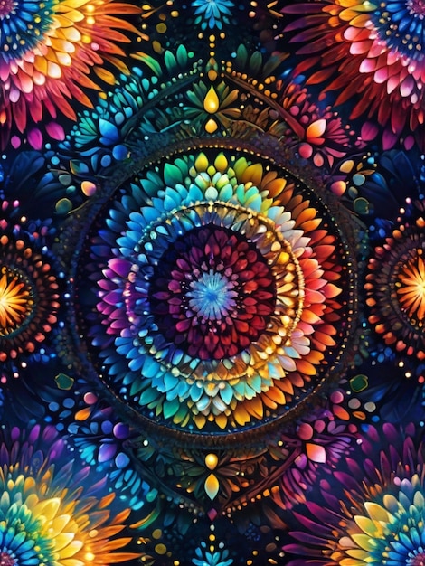 fondo de mandala de colores