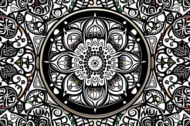 fondo de mandala floral abstracto