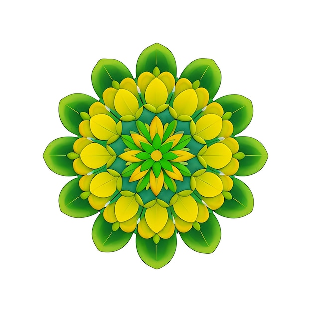 Fondo de mandala de lujo con fondo blanco arabesco patrón colorido generativo ai