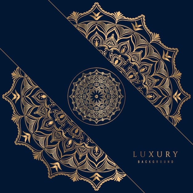Fondo de mandala de lujo con patrón arabesco dorado mandala decorativo de estilo oriental