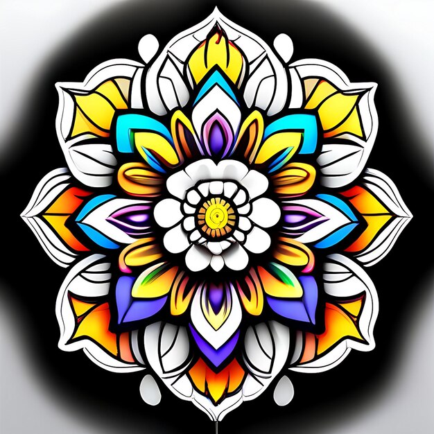 Fondo de mandala de lujo con patrón generativo de colores arabescos