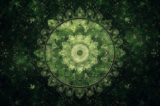 Fondo de mandala de lujo verde