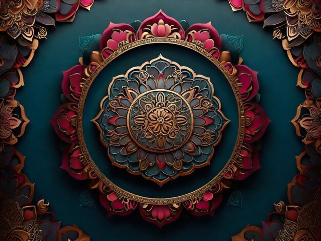 Fondo de mandala oriental con espacio vacío