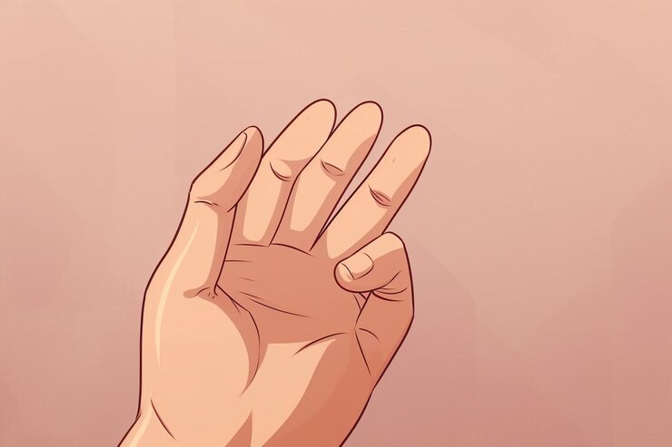 Foto el fondo de la mano