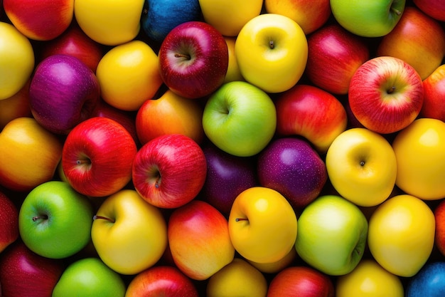 Fondo de manzanas arcoiris