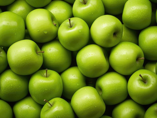 Fondo de manzanas verdes