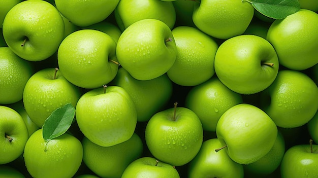 Fondo de manzanas verdes