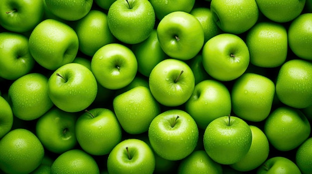 Fondo de manzanas verdes