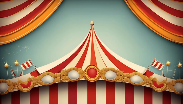 Foto fondo de marco de circo fondo de carpa de circo con espacio de copia ia generativa