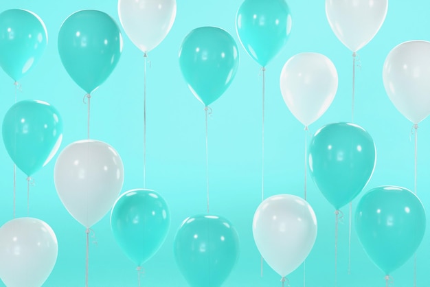 Fondo de marco de globos de colores brillantes