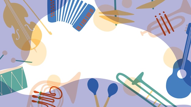 El fondo del marco de música retro png ilustración de instrumento púrpura
