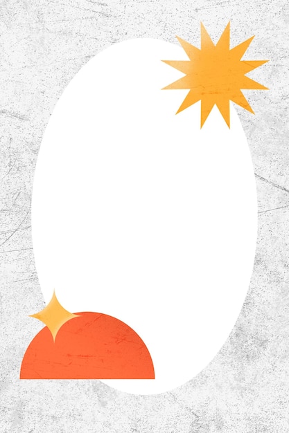 El fondo del marco png oval Memphis diseño transparente