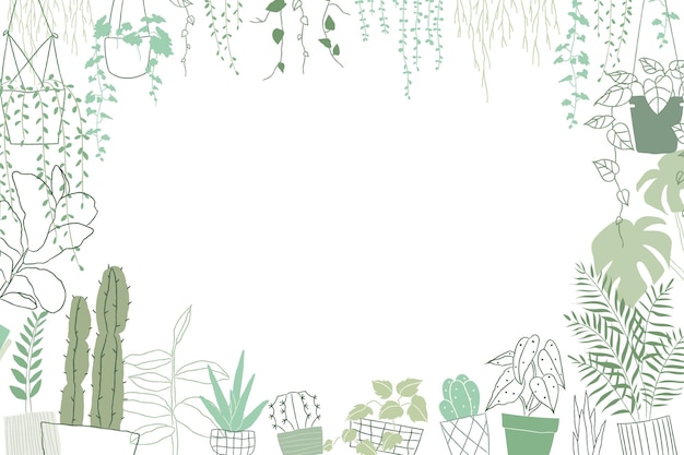 El fondo del marco png de la planta verde