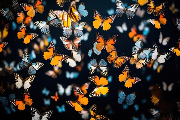 Foto el fondo de las mariposas tropicales