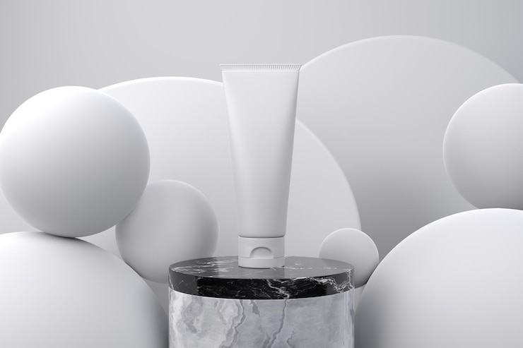 Fondo de mármol abstracto para exhibición de productos cosméticos podio representación 3d ilustración 3d