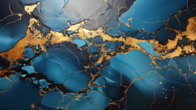 Fondo de mármol abstracto Textura y papel tapiz de oro turquesa brillante