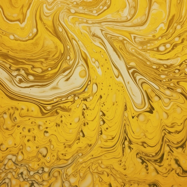 Un fondo de mármol amarillo y negro con un patrón en espiral.