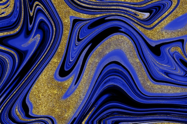 Fondo de mármol azul oscuro con revestimiento dorado