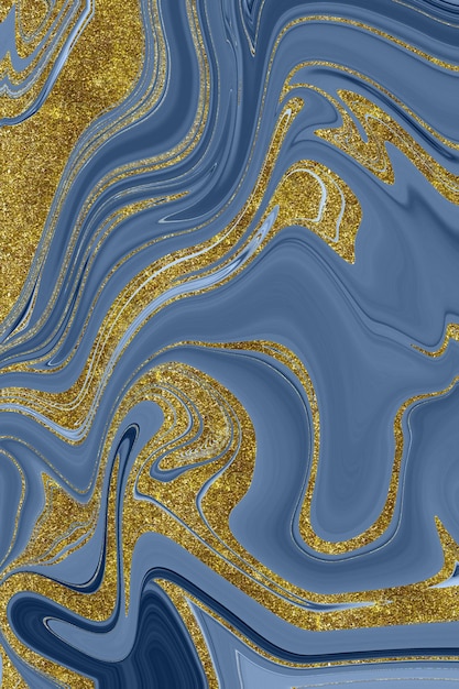 Fondo de mármol azul oscuro con revestimiento dorado