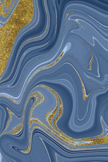 Fondo de mármol azul oscuro con revestimiento dorado