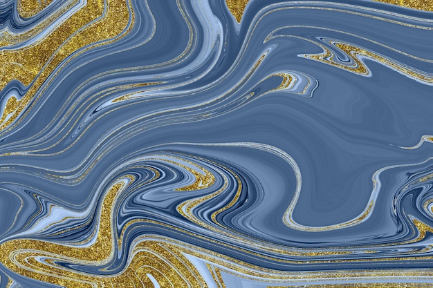 Fondo de mármol azul oscuro con revestimiento dorado