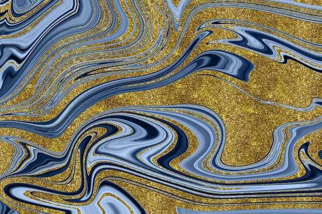 Fondo de mármol azul oscuro con revestimiento dorado