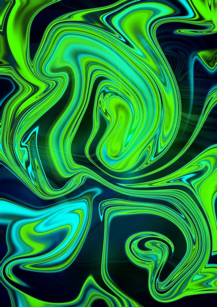 Fondo de mármol líquido de fantasía abstracta verde textura