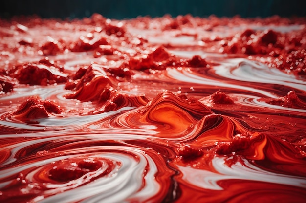 Foto fondo de mármol líquido rojo diy estética textura fluida arte experimental