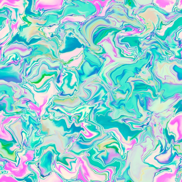 Fondo de mármol de remolino de estilo metaverso Impresión futurista con distorsión Patrón abstracto sin fisuras Textura vibrante para embalaje de tela de diseño moderno