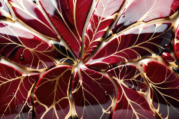 Foto fondo de mármol rojo y venas de oro