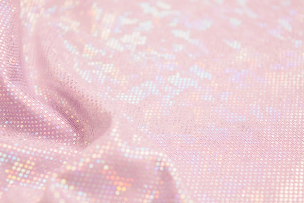 Fondo de material textil brillante vacaciones rosa con olas y espacio de copia