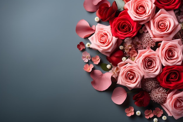 fondo de los medios sociales para el día de San Valentín lleno de tarjetas de romance