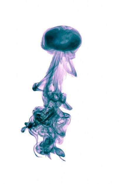 Fondo de medusa de medusa de humo para diseño de arte o patrón de onda de humo de color abstracto