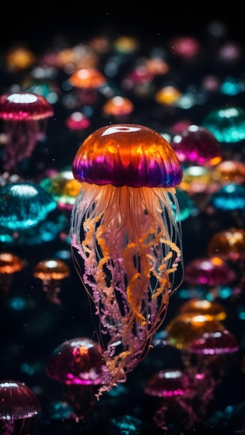 fondo de medusas de fantasía