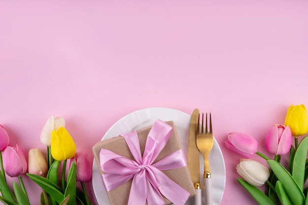 Fondo de la mesa para el día de la madre