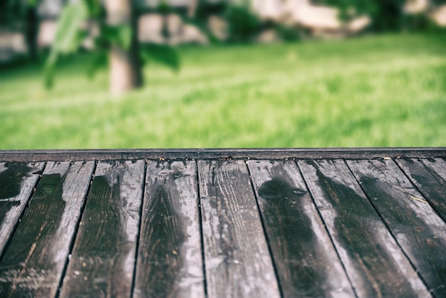 Fondo de mesa de madera vacía