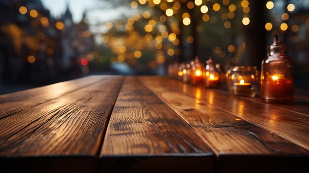 fondo de mesa de madera vacío