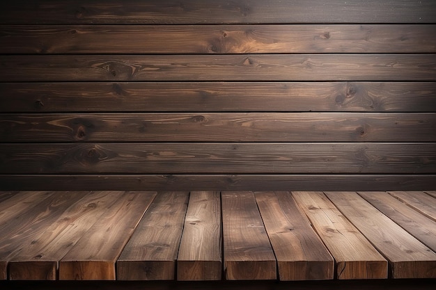 Fondo de mesa de madera vacío