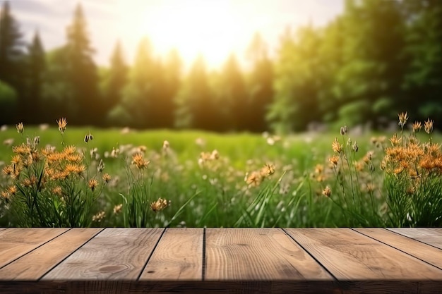 Fondo de mesa de madera